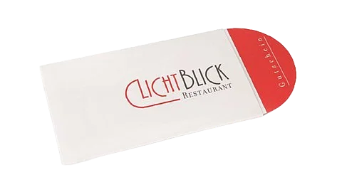 Geschenkgutschein Restaurant Lichtblick in der Verpackung
